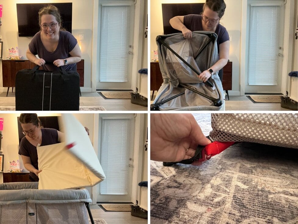Collapse baby top bjorn travel crib